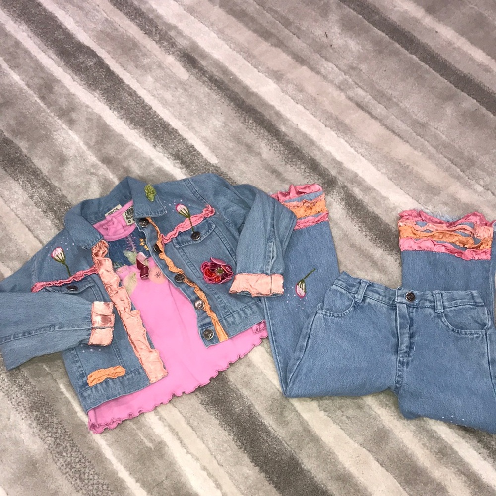 Beetlejuice 3pc fun denim set sz 4